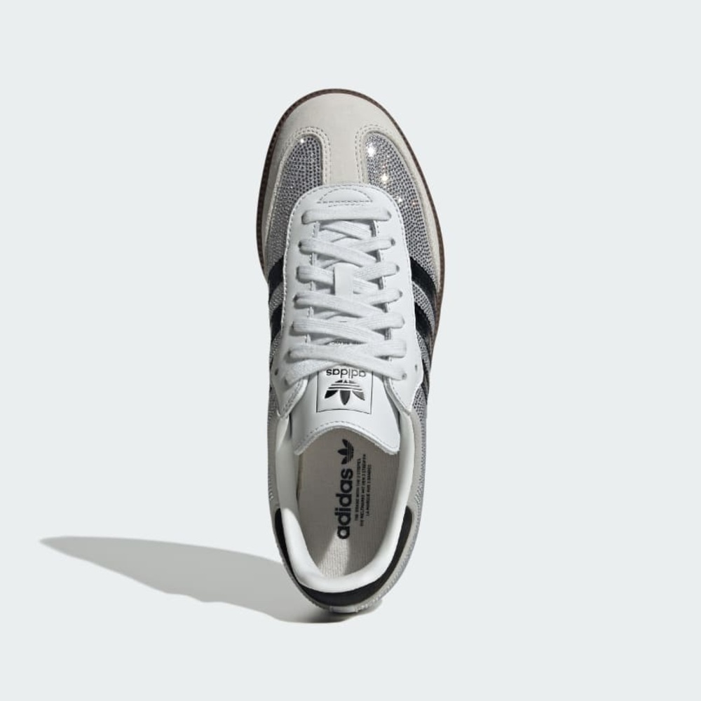 Adidas Samba OG Women’s Size 9 Crystal White Silver Metallic Sneakers NIB - Picture 4 of 12